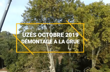 Démontage à la Grue, plans de drone – Uzès Octobre 2019